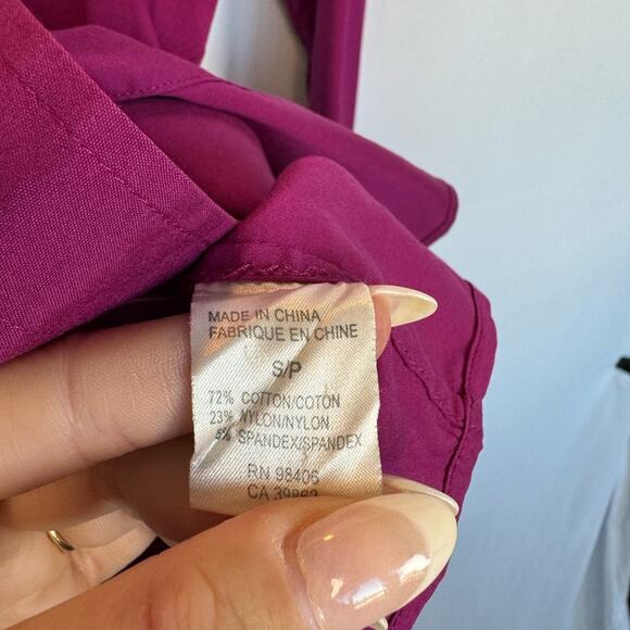 Theory Cotton Blend Pink Button Down Size Small - Picture 5 of 5